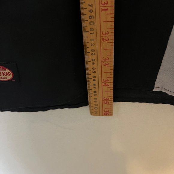 Red Kap Button Up Shirt Mens Medium Short Sleeve Black Gray Retro - Picture 6 of 11